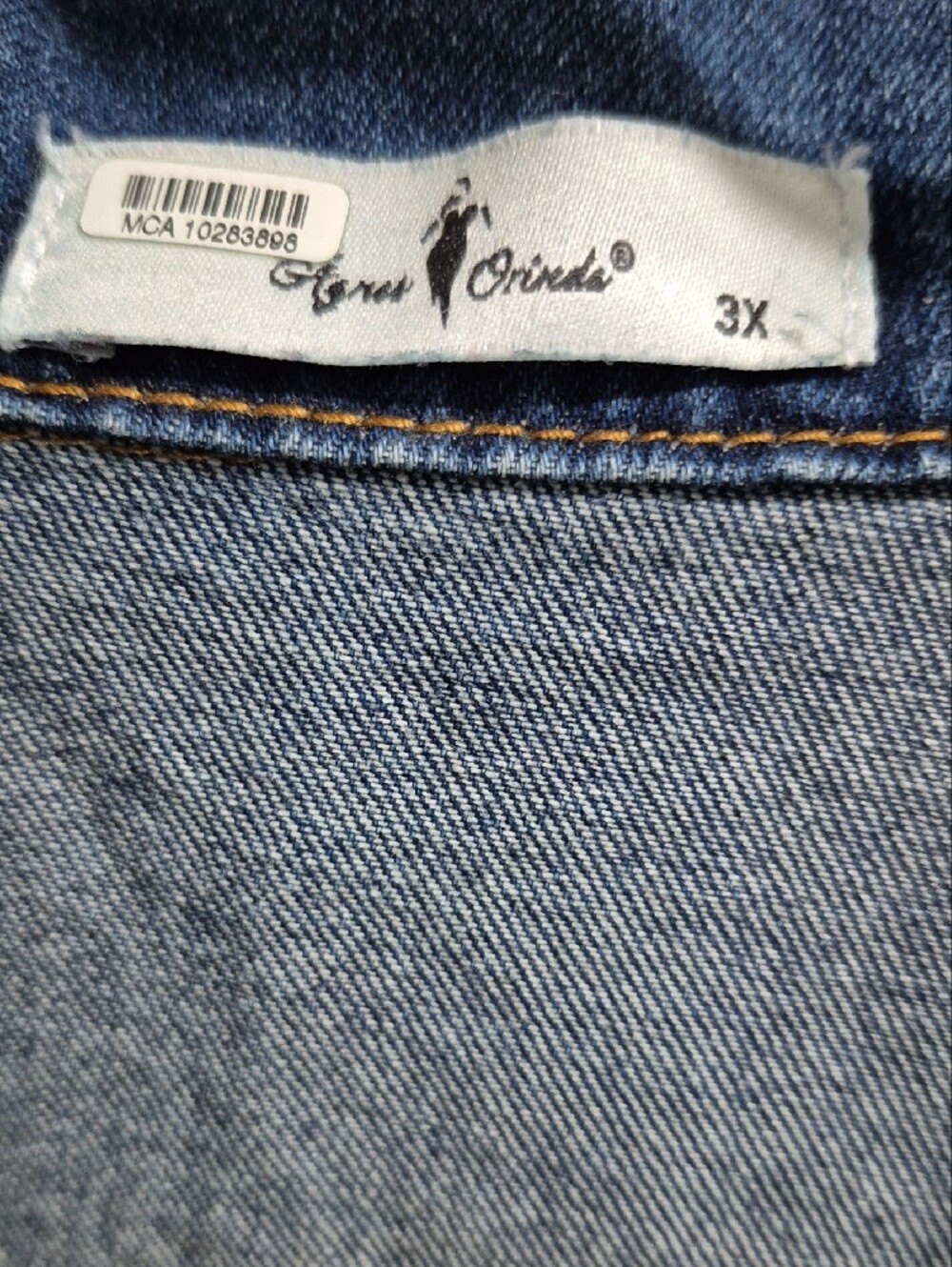 Agnes Orinda Women's Blue Denim Vest 3X - Picture 2 of 6